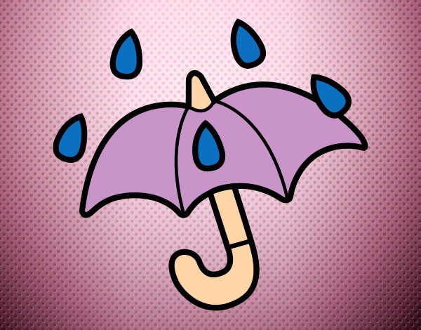 Desenho Guarda-chuva aberto pintado por missmirim