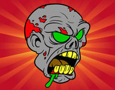 Desenho Cabeça de zombie pintado por kino2406