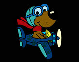 Desenho Cachorro aviador pintado por missmirim