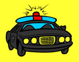 Desenho Carro de polícia pintado por vinha0854