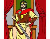 Desenho Cavaleiro rei pintado por ImShampoo