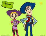Desenho Jessie e Woody pintado por missmirim