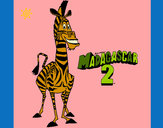 Desenho Madagascar 2 Marty pintado por missmirim
