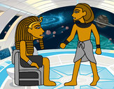 Desenho Os reis egípcios pintado por netan
