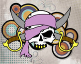 Desenho Símbolo pirata pintado por kino2406