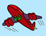 Desenho Aeroplano rápido pintado por Alexandre