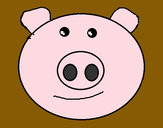 Desenho Cara de porco pintado por vividora