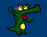 Desenho Crocodilo a gritar pintado por ImShampoo