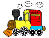 Desenho Locomotiva a vapor pintado por lesitaum