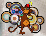 Desenho Macaco de circo pintado por Jessic