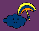 Desenho Nuvem com arco-íris pintado por vinha0854
