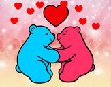 Desenho Os ursos polares amar pintado por melissa08