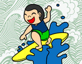 Desenho Surf pintado por ImShampoo