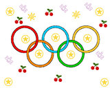 Desenho Argolas dos jogos olimpícos pintado por Nokari