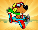 Desenho Cachorro aviador pintado por ImShampoo