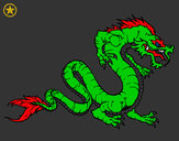 Desenho Dragão caminhada pintado por drago4565