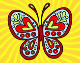 Desenho Mandala borboleta pintado por andreiairf