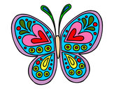Desenho Mandala borboleta pintado por matheus150