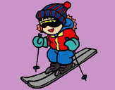 Desenho Menino a esquiar pintado por ImShampoo