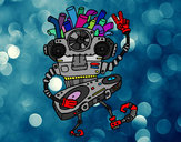 Desenho Robô DJ pintado por ImShampoo