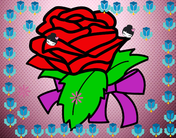 Desenho Rosa, flor pintado por kaylaine