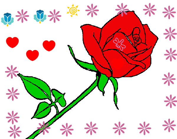 Desenho Rosa pintado por kaylaine