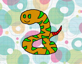Desenho Serpente feliz pintado por winicius