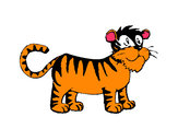 Desenho Tigre pintado por ReiDavi