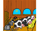 Desenho Vacas no estábulo pintado por ImShampoo