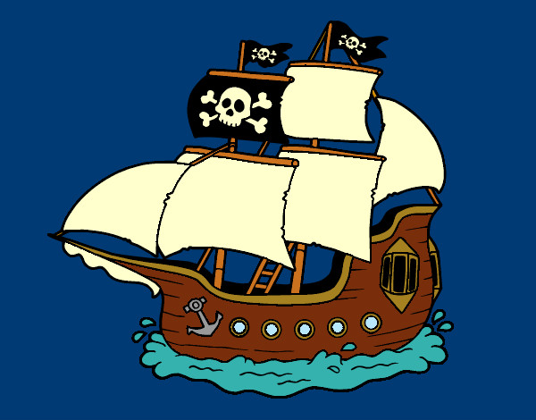 Desenho Barco pirata pintado por ImShampoo
