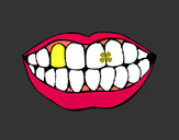Desenho Boca e dentes pintado por ImShampoo