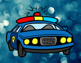 Desenho Carro de polícia pintado por ImShampoo