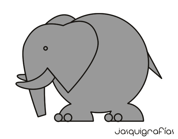 Desenho Elefante grande pintado por laykaua