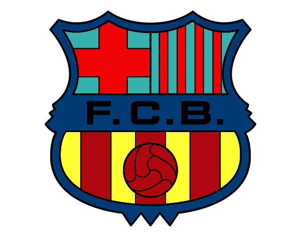 Desenho Emblema do F.C. Barcelona pintado por Artur