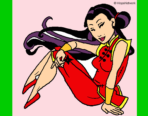 Desenho Princesa ninja pintado por sarinha