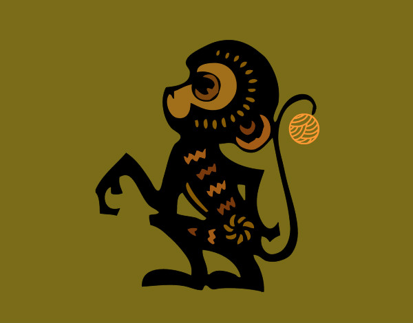Desenho Signo do macaco pintado por Améli