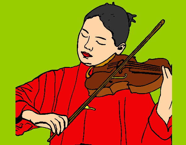 Desenho Violinista pintado por ImShampoo