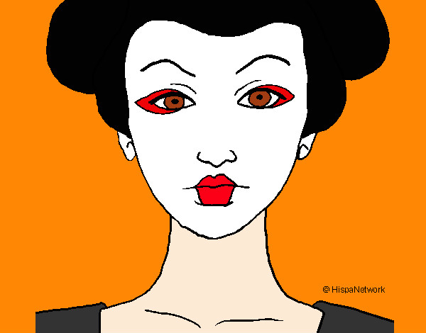 Desenho Cara de geisha pintado por ImShampoo