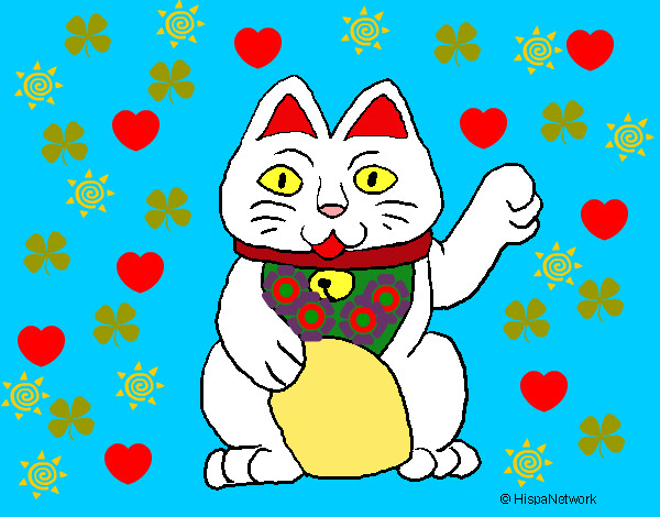 Desenho Gato da fortuna pintado por ImShampoo