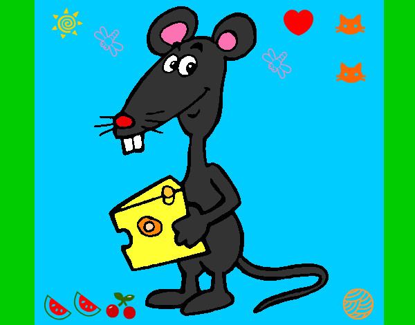 Desenho Rata 2 pintado por Lady