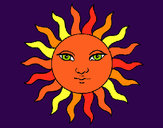 Desenho Sol pintado por ImShampoo