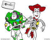 Desenho Buzz e Woody pintado por Gabriel10