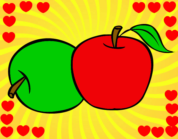 Desenho Dois maçãs pintado por tiagoeale