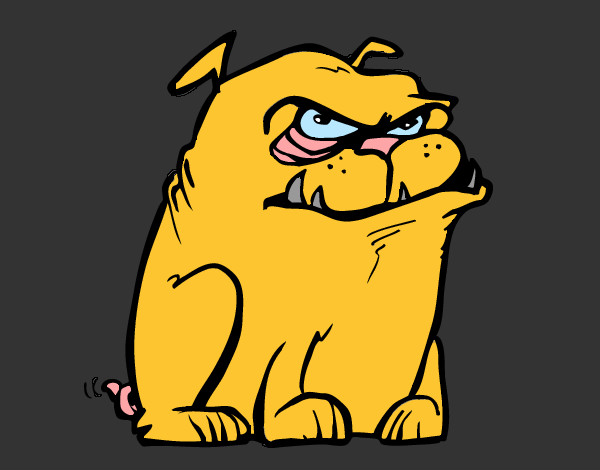 Desenho Cão com raiva pintado por multion
