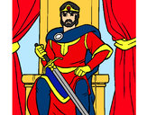 Desenho Cavaleiro rei pintado por Bruaiam