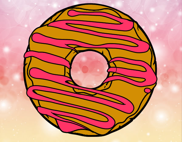 Desenho Donut pintado por vito