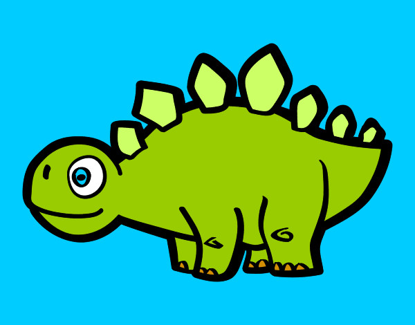 Desenho Estegossauro jovem pintado por Marta04