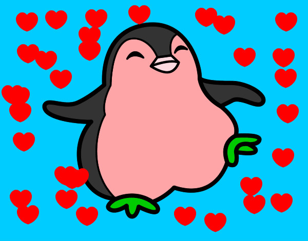 Desenho Pingüim bailarino pintado por evelyn10