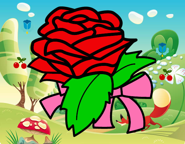 Desenho Rosa, flor pintado por Bruaiam