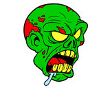 Desenho Cabeça de zombie pintado por REXY